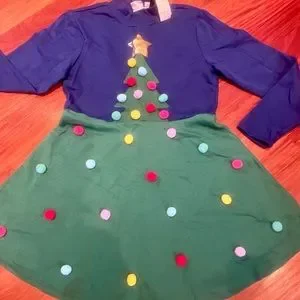 white christmas dresses Christmas Tree Dress with Headpiece main image 0